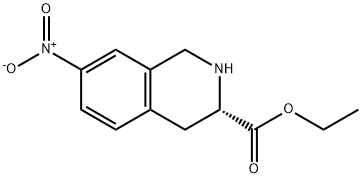 Ethyl (S)-7-nitro-1,2,3,4-tetrahydroisoquinoline-3-carboxylate Structure