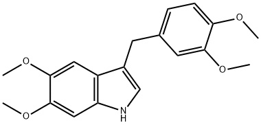 3-(3,4-Dimethoxybenzyl)-5,6-dimethoxy-1H-indole 구조식 이미지