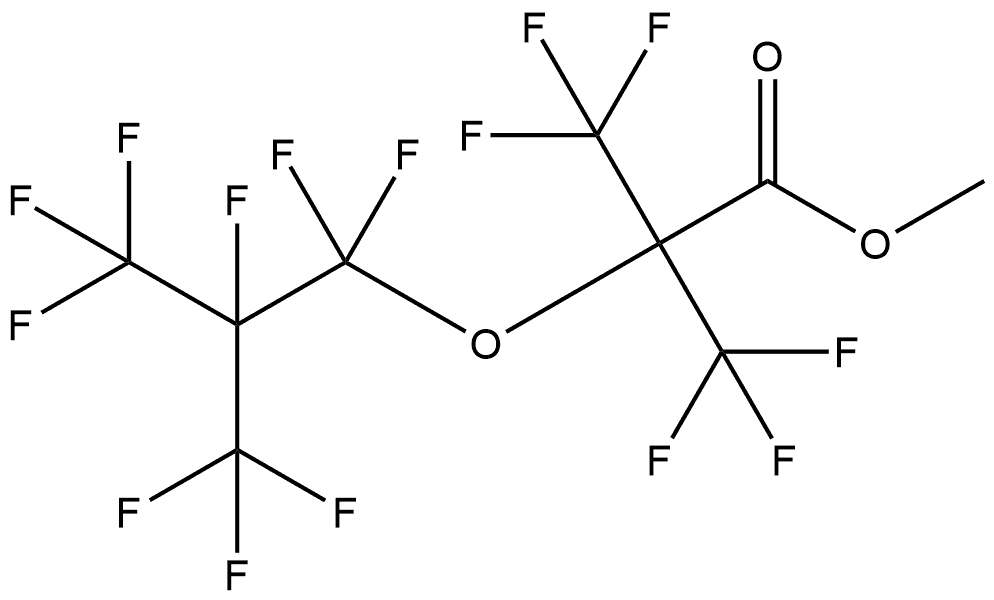 Methyl 3,3,3-trifluoro-2-[1,1,2,3,3,3-hexafluoro-2-(trifluoromethyl)propoxy]-2-(trifluoromethyl)propanoate (ACI) Structure