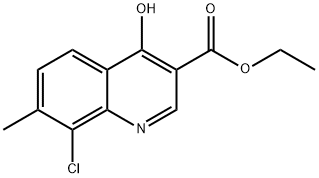 3-Quinolinecarboxylic acid, 8-chloro-4-hydroxy-7-methyl-, ethyl ester Structure