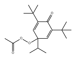 2,5-Cyclohexadien-1-one, 4-(acetyldioxy)-2,6-bis(1,1-dimethylethyl)-4-(1-methylethyl)- Structure