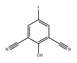 1,3-Benzenedicarbonitrile, 2-hydroxy-5-iodo- 구조식 이미지