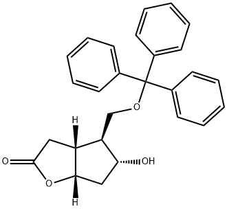 2H-Cyclopenta[b]furan-2-one, hexahydro-5-hydroxy-4-[(triphenylmethoxy)methyl]-, (3aR,4S,5R,6aS)- Structure