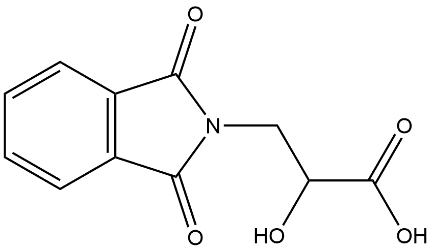 2H-Isoindole-2-propanoic acid, 1,3-dihydro-α-hydroxy-1,3-dioxo- Structure