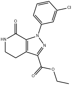 1H-Pyrazolo[3,4-c]pyridine-3-carboxylic acid, 1-(3-chlorophenyl)-4,5,6,7-tetrahydro-7-oxo-, ethyl ester 구조식 이미지