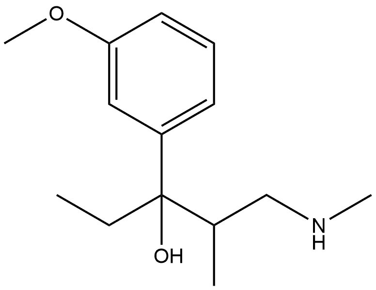 Benzenemethanol, α-ethyl-3-methoxy-α-[1-methyl-2-(methylamino)ethyl]- 구조식 이미지