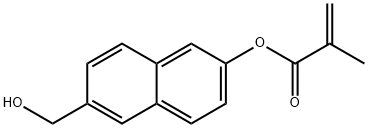 2-Propenoic acid, 2-methyl-, 6-(hydroxymethyl)-2-naphthalenyl ester Structure