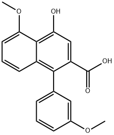 4-Hydroxy-5-methoxy-1-(3-methoxyphenyl)-2-naphthoic acid Structure