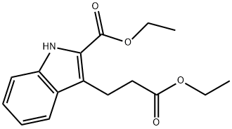 1H-Indole-3-propanoic acid, 2-(ethoxycarbonyl)-, ethyl ester 구조식 이미지