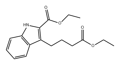 1H-Indole-3-butanoic acid, 2-(ethoxycarbonyl)-, ethyl ester 구조식 이미지