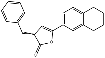 3-Benzylidene-5-(5,6,7,8-tetrahydronaphthalen-2-yl)furan-2(3H)-one Structure