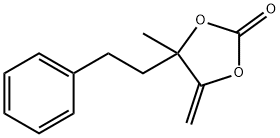 1,3-Dioxolan-2-one, 4-methyl-5-methylene-4-(2-phenylethyl)- Structure