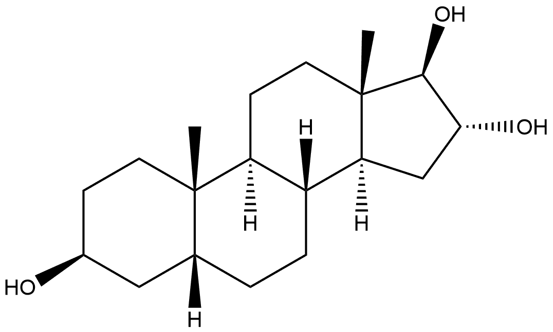Androstane-3,16,17-triol, (3β,5β,16α,17β)- (9CI) 구조식 이미지