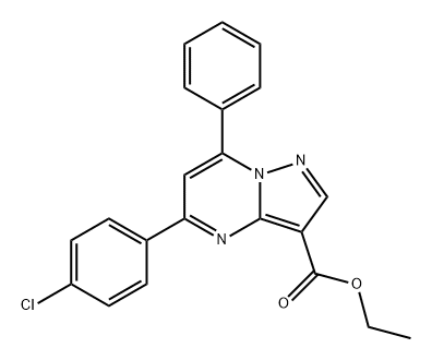 Pyrazolo[1,5-a]pyrimidine-3-carboxylic acid, 5-(4-chlorophenyl)-7-phenyl-, ethyl ester Structure