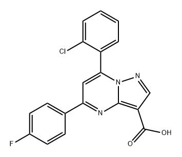 Pyrazolo[1,5-a]pyrimidine-3-carboxylic acid, 7-(2-chlorophenyl)-5-(4-fluorophenyl)- Structure