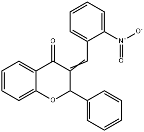 3-(2-Nitrobenzylidene)-2-phenylchroman-4-one 구조식 이미지