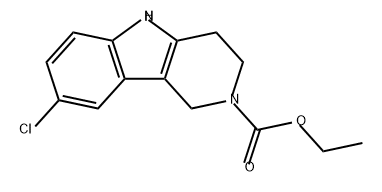 2H-Pyrido[4,3-b]indole-2-carboxylic acid, 8-chloro-1,3,4,5-tetrahydro-, ethyl ester Structure