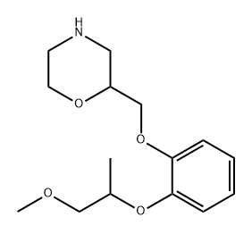 Morpholine, 2-[[2-(2-methoxy-1-methylethoxy)phenoxy]methyl]- Structure