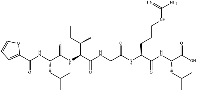 L-Leucine, N-(2-furanylcarbonyl)-L-leucyl-L-isoleucylglycyl-L-arginyl- (9CI) Structure