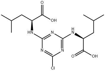 L-Leucine, N,N'-(6-chloro-1,3,5-triazine-2,4-diyl)bis- Structure