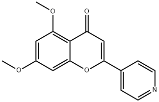 5,7-Dimethoxy-2-(pyridin-4-yl)-4H-chromen-4-one 구조식 이미지