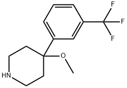 Piperidine, 4-methoxy-4-[3-(trifluoromethyl)phenyl]- Structure