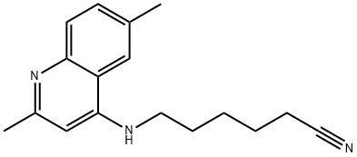 6-((2,6-Dimethylquinolin-4-yl)amino)hexanenitrile Structure