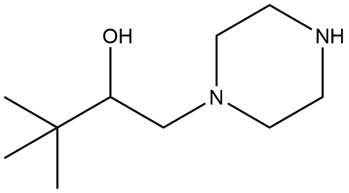 3,3-dimethyl-1-(piperazin-1-yl)butan-2-ol 구조식 이미지