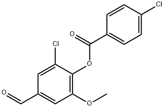 2-Chloro-4-formyl-6-methoxyphenyl 4-chlorobenzoate Structure