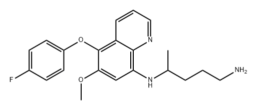 1,4-Pentanediamine, N4-[5-(4-fluorophenoxy)-6-methoxy-8-quinolinyl]- 구조식 이미지