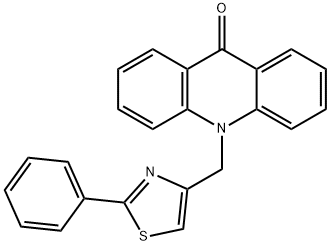 9(10H)-Acridinone, 10-[(2-phenyl-4-thiazolyl)methyl]- 구조식 이미지