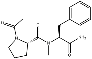 L-Phenylalaninamide, 1-acetyl-L-prolyl-N-methyl- Structure