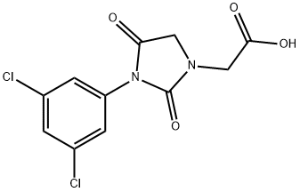 1-Imidazolidineacetic acid, 3-(3,5-dichlorophenyl)-2,4-dioxo- Structure