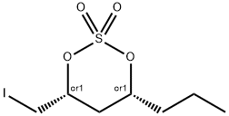 1,3,2-Dioxathiane, 4-(iodomethyl)-6-propyl-, 2,2-dioxide, (4R,6R)-rel- Structure