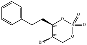 1,3,2-Dioxathiane, 5-bromo-4-(2-phenylethyl)-, 2,2-dioxide, (4R,5S)-rel- Structure