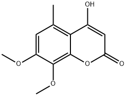 4-Hydroxy-7,8-dimethoxy-5-methyl-2H-1-benzopyran-2-one Structure