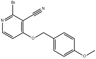 3-Pyridinecarbonitrile, 2-bromo-4-[(4-methoxyphenyl)methoxy]- 구조식 이미지