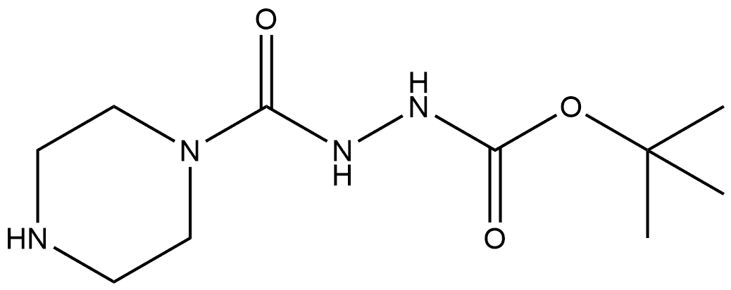 1-Piperazinecarboxylic acid, 2-[(1,1-dimethylethoxy)carbonyl]hydrazide Structure