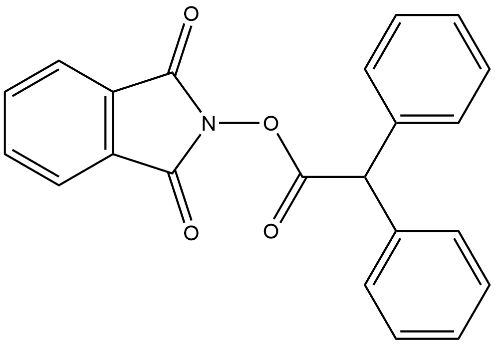 Benzeneacetic acid, α-phenyl-, 1,3-dihydro-1,3-dioxo-2H-isoindol-2-yl ester Structure