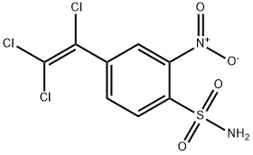 Benzenesulfonamide, 2-nitro-4-(1,2,2-trichloroethenyl)- Structure