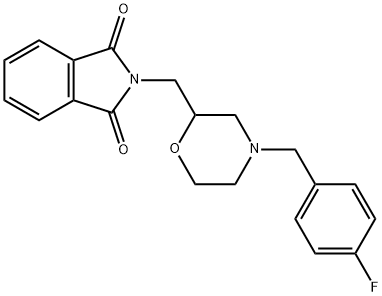 1H-Isoindole-1,3(2H)-dione, 2-[[4-[(4-fluorophenyl)methyl]-2-morpholinyl]methyl]- 구조식 이미지