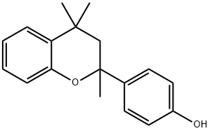 Phenol, 4-(3,4-dihydro-2,4,4-trimethyl-2H-1-benzopyran-2-yl)- 구조식 이미지