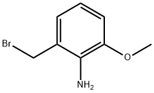 Benzenamine, 2-(bromomethyl)-6-methoxy- Structure