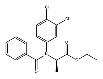 D-Alanine, N-benzoyl-N-(3,4-dichlorophenyl)-, ethyl ester 구조식 이미지