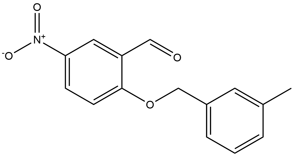 2-((3-methylbenzyl)oxy)-5-nitrobenzaldehyde Structure