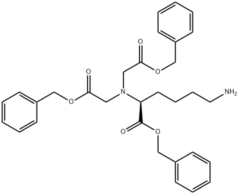 L-Lysine, N2,N2-bis[2-oxo-2-(phenylmethoxy)ethyl]-, phenylmethyl ester Structure