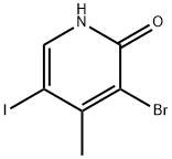 3-bromo-5-iodo-4-methyl-1,2-dihydropyridin-2-one Structure