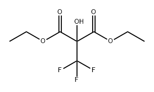 Propanedioic acid, 2-hydroxy-2-(trifluoromethyl)-, 1,3-diethyl ester Structure