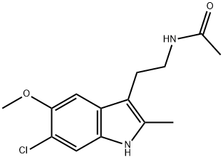 Acetamide, N-[2-(6-chloro-5-methoxy-2-methyl-1H-indol-3-yl)ethyl]- Structure