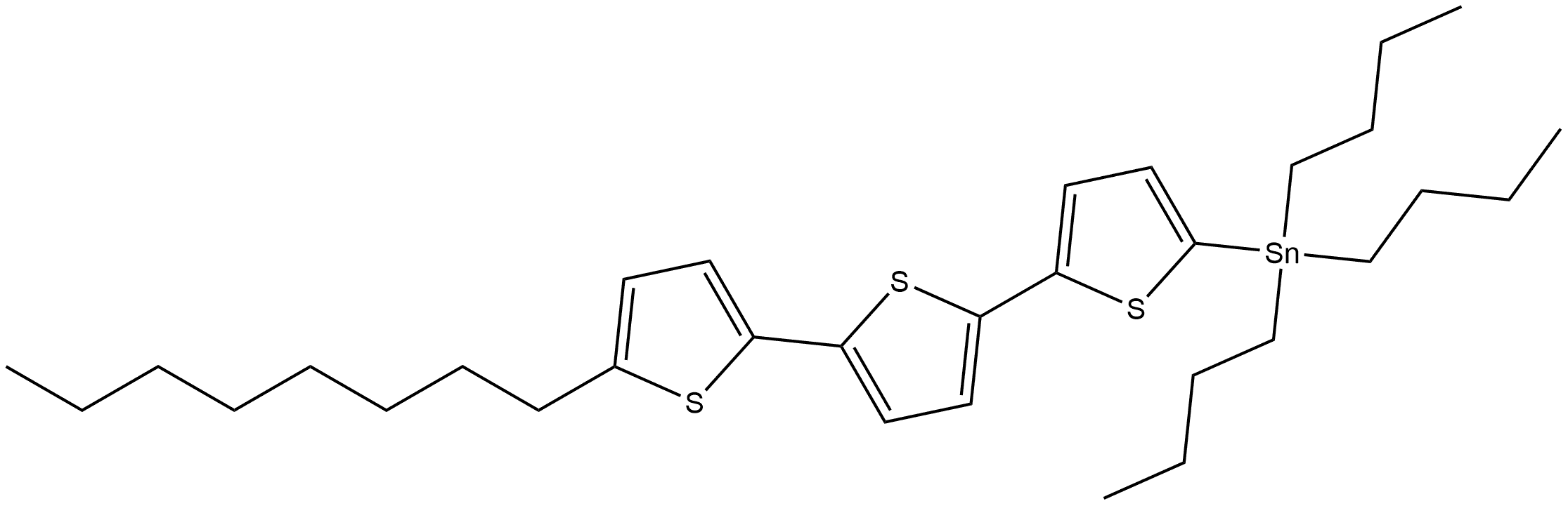 Stannane, tributyl(5''-octyl[2,2':5',2''-terthiophen]-5-yl)- (9CI) Structure